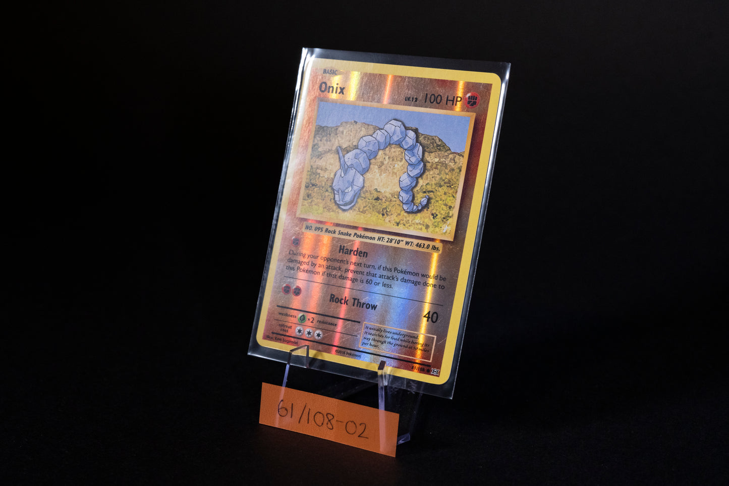 61/108, Onix, Pokemon, XY, Evolutions, 2016, Common, Ungraded, English