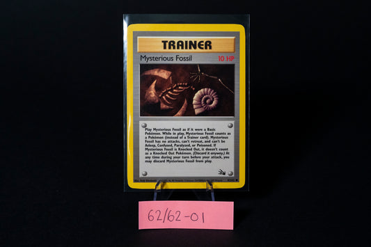 62/62, Mysterious Fossil, Pokemon, Fossil, 1999, Common, Ungraded, English