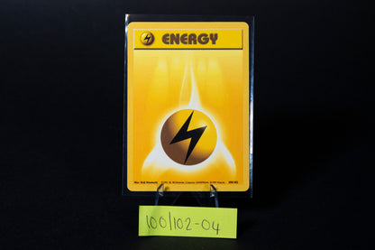 100/102, Lightning Energy, Pokemon, Base Set Unlimited, 1999, Common, Ungraded, English