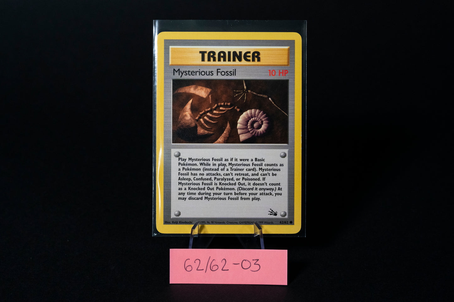 62/62, Mysterious Fossil, Pokemon, Fossil, 1999, Common, Ungraded, English