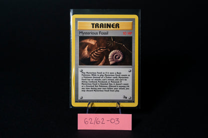 62/62, Mysterious Fossil, Pokemon, Fossil, 1999, Common, Ungraded, English