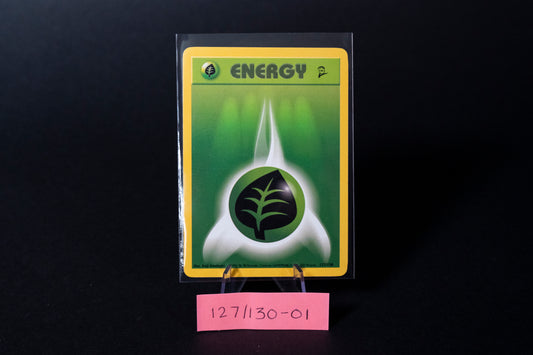 127/130, Grass Energy, Pokemon, Base Set 2, 2000, Common, Ungraded, English