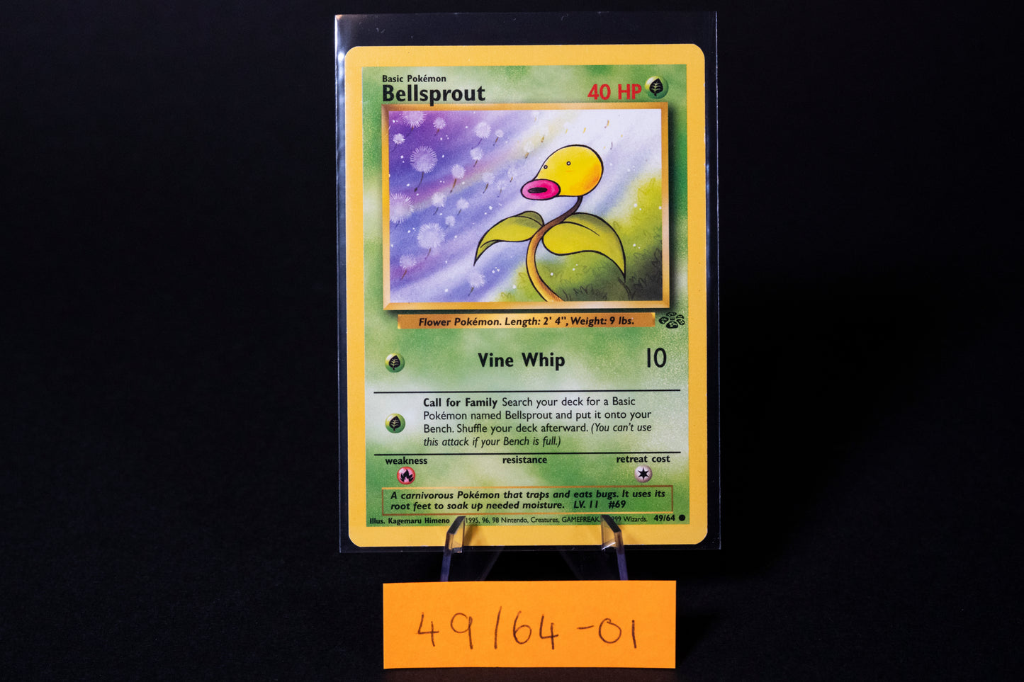 49/64, Bellsprout, Pokemon, Jungle, 1999, Common, Ungraded, English