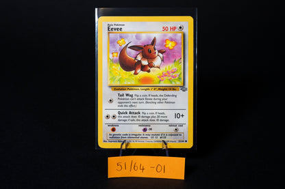 51/64, Eevee, Pokemon, Jungle, 1999, Common, Ungraded, English