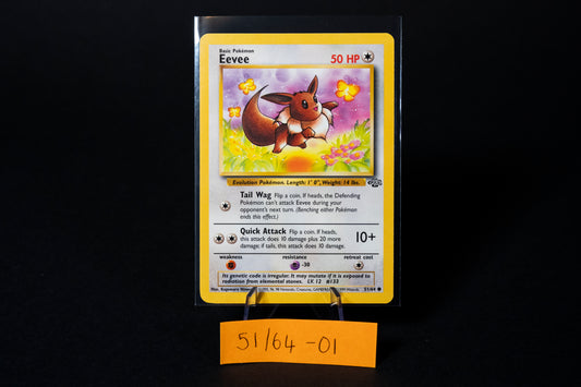 51/64, Eevee, Pokemon, Jungle, 1999, Common, Ungraded, English