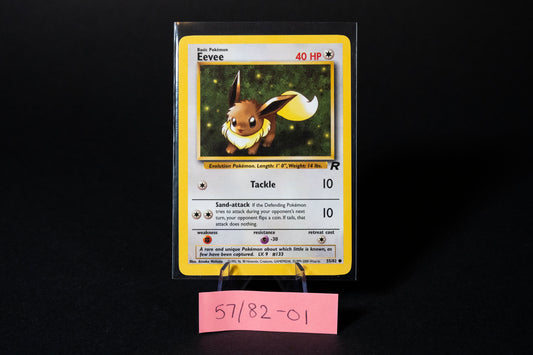 55/82, Eevee, Pokemon, Team Rocket, 2000, Common, Ungraded, English