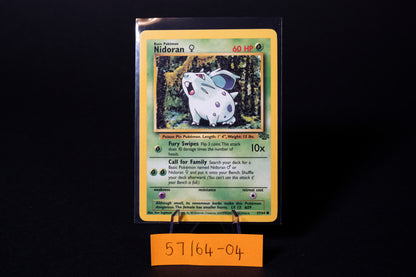 57/64, Nidoran F, Pokemon, Jungle, 1999, Common, Ungraded, English