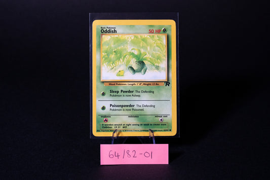 63/82, Oddish, Pokemon, Team Rocket, 2000, Common, Ungraded, English