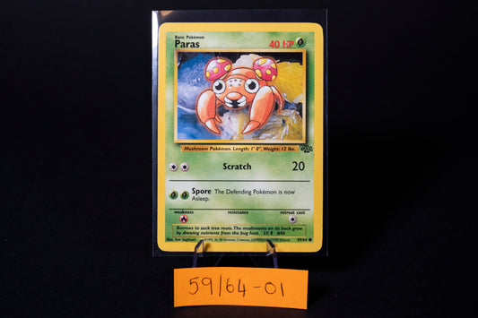 59/64, Paras, Pokemon, Jungle, 1999, Common, Ungraded, English