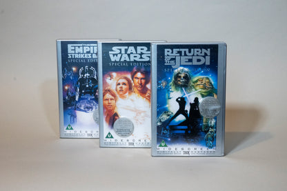 A New Hope, The Empire Strikes Back, Return of the Jedi, Star Wars, VHS, Widescreen THX, Platinum Special Edition, 1997