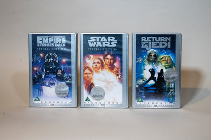 A New Hope, The Empire Strikes Back, Return of the Jedi, Star Wars, VHS, Widescreen THX, Platinum Special Edition, 1997