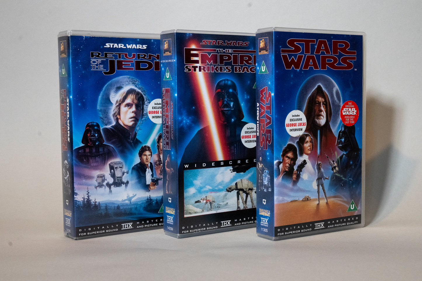 A New Hope, The Empire Strikes Back, Return of the Jedi, Star Wars, VHS, THX Digitally Mastered, 1995