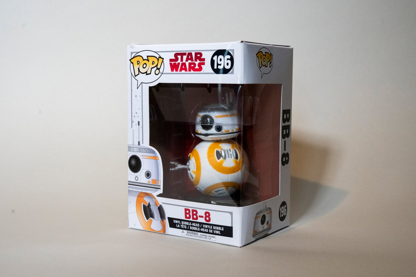 BB8 #196, Star Wars, Vinyl Bobble Head, Funko Pop, 2017, Boxed