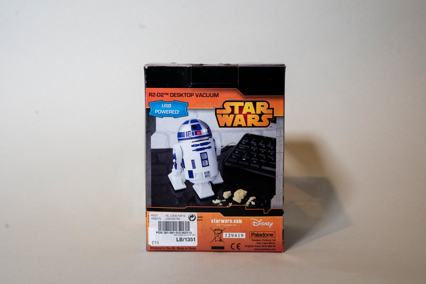 R2-D2 Desktop USB Vacuum, Star Wars, Disney, Open Boxed Working