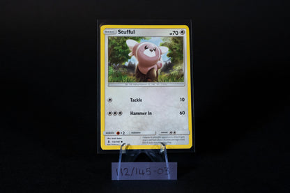 112/145, Stufful, Pokemon, Sun & Moon, Guardians Rising, 2017, Common, Ungraded, English