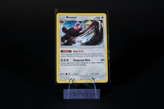 113/145, Bewear, Pokemon, Sun & Moon, Guardians Rising, 2017, Uncommon, Ungraded, English