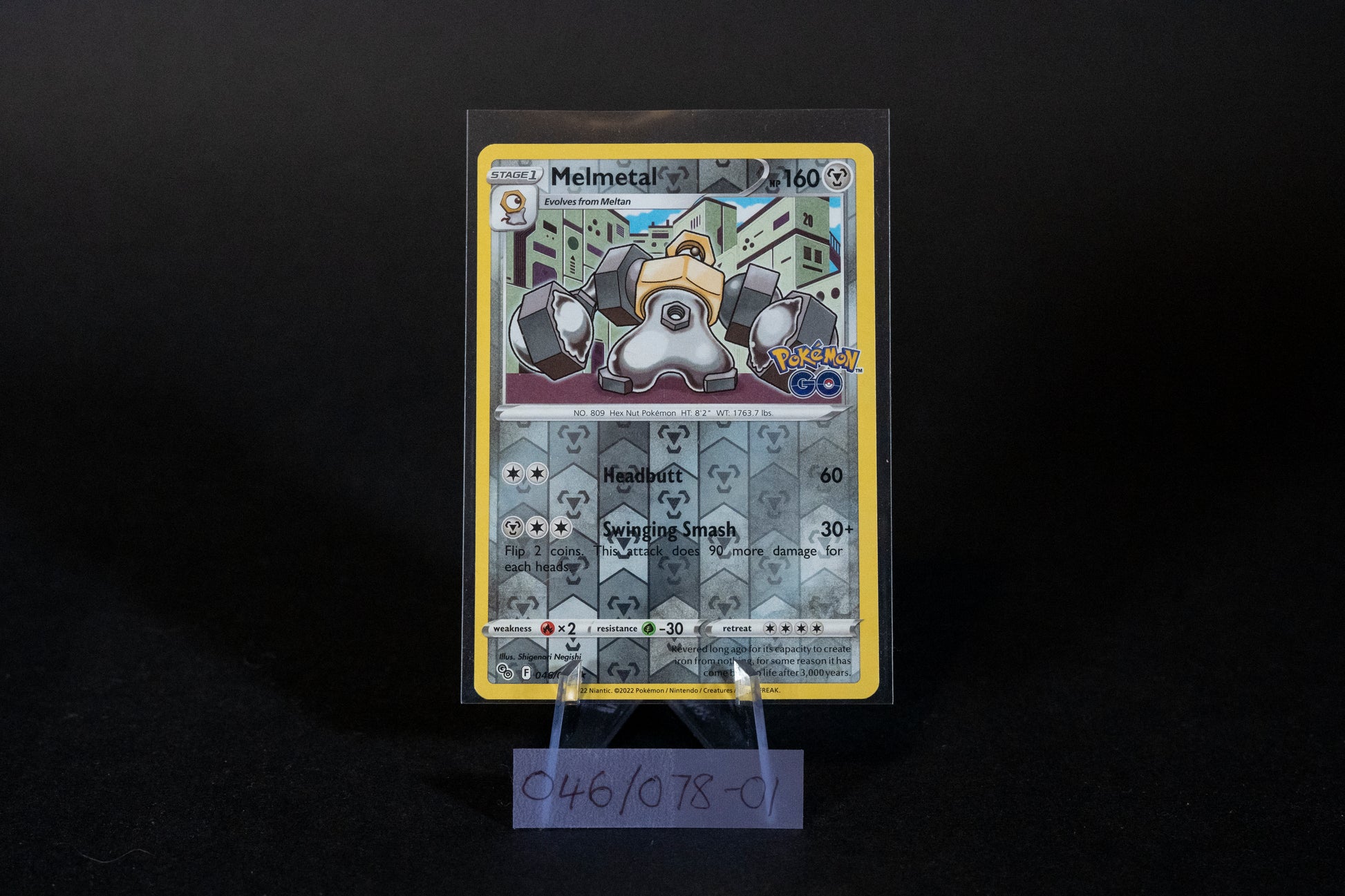 046/078, Melmetal, Pokemon, Pokemon Go, 2022, Rare, Ungraded, English Tenrec Studios 046/078, Melmetal, Pokemon, Pokemon Go, 2022, Rare, Ungraded, English Tenrec Studios