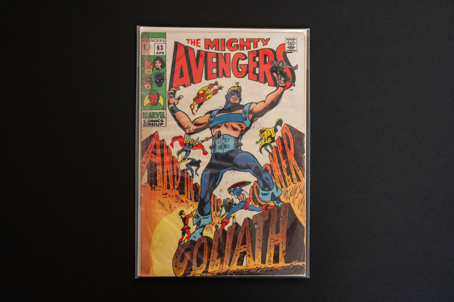 The Avengers, Vol.1 #63, Marvel Comics, 1969, Pence Edition