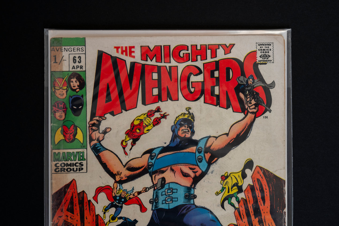 The Avengers, Vol.1 #63, Marvel Comics, 1969, Pence Edition