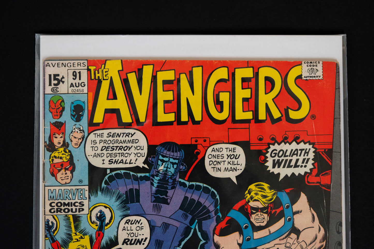 The Avengers, Vol.1 #91, Marvel Comics, 1971, Cent Edition