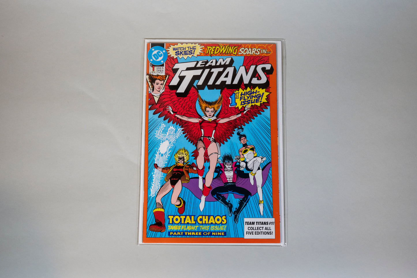 Teen Titans, Team Titans, Total Chaos, #1, DC, September 1992, Red Wing Cover