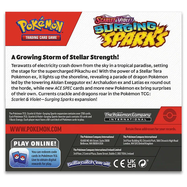 Pokémon, Surging Sparks, Scarlet & Violet, Booster Box, New Sealed