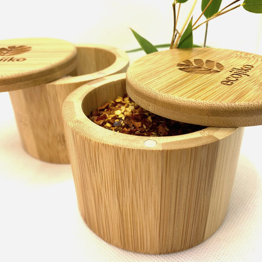 Bamboo Salt & Spice Pot - Ecojiko