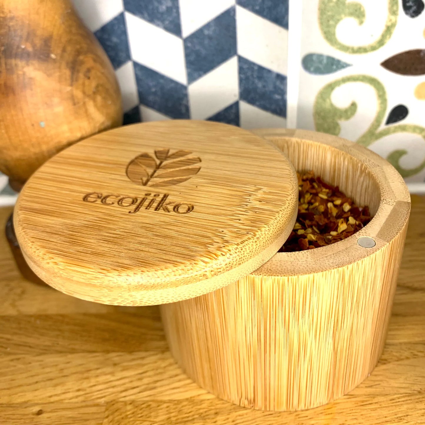 Bamboo Salt & Spice Pot - Ecojiko