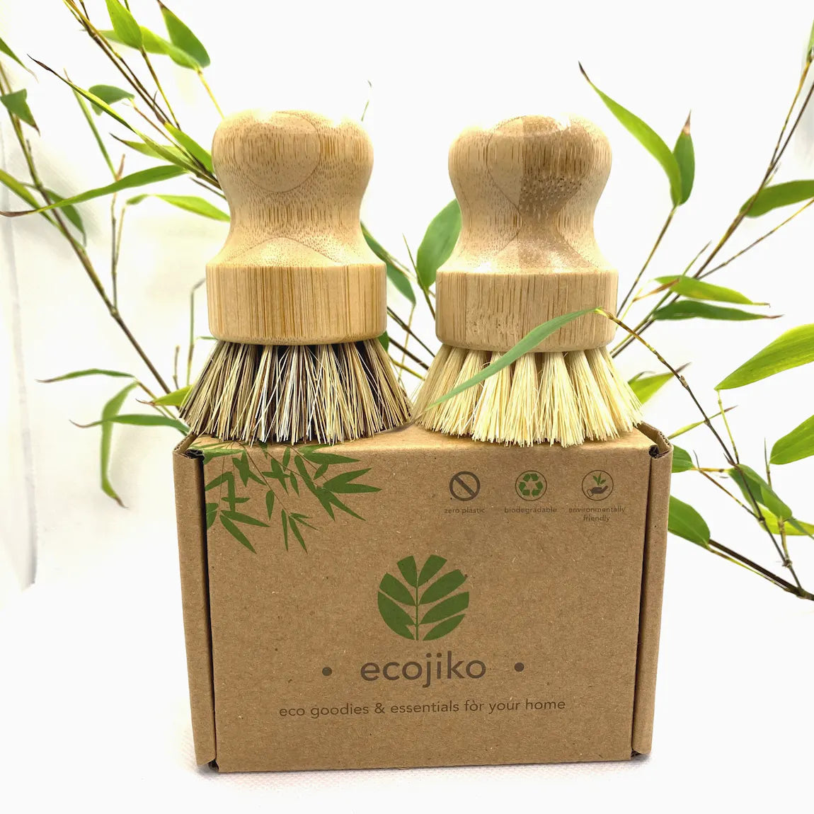 Pot Scrubbing Brushes (pair in gift box) - Ecojiko