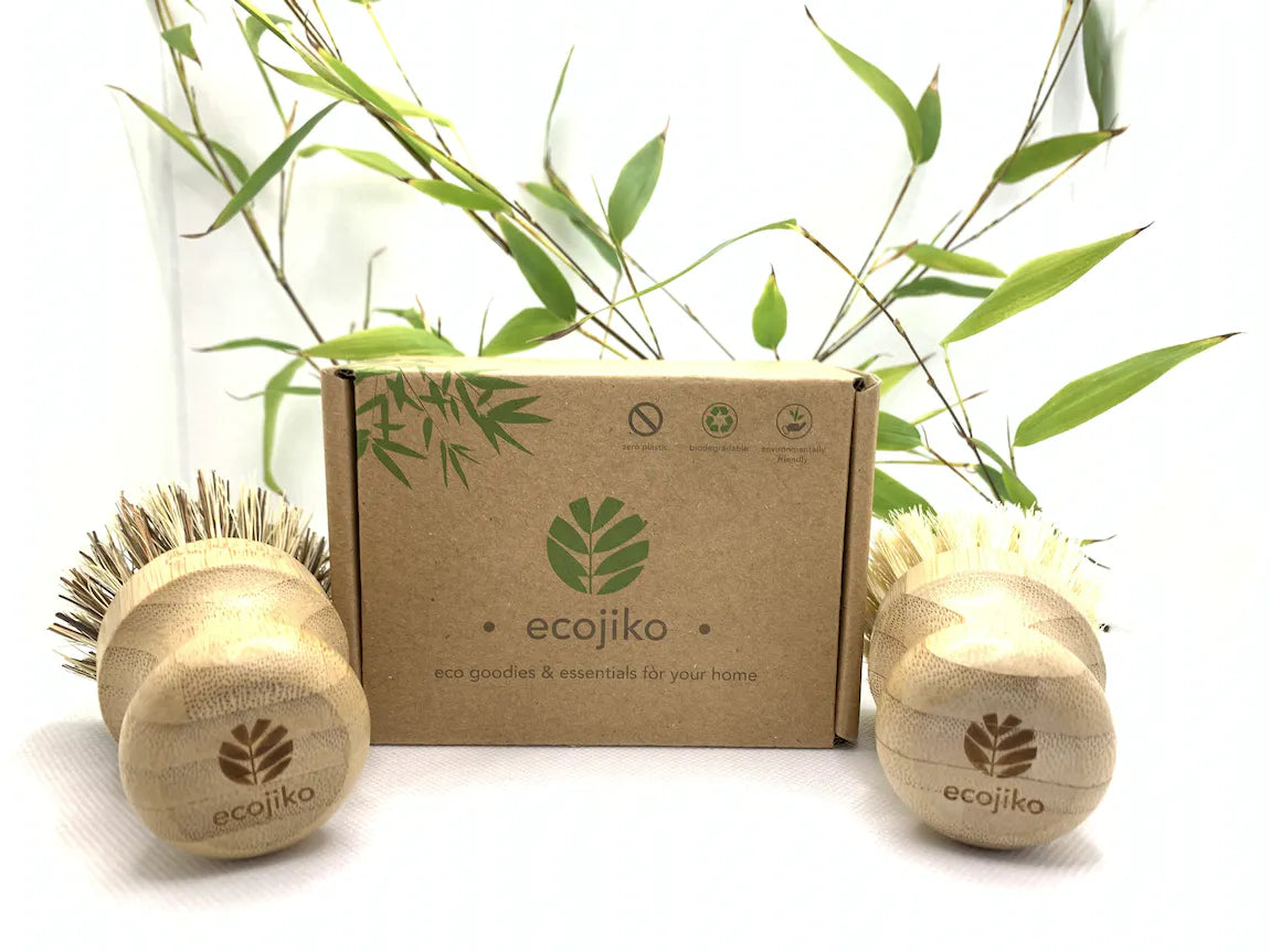 Pot Scrubbing Brushes (pair in gift box) - Ecojiko